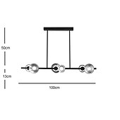 economico Lampadari particolari-6-Light 100 cm Design a isola Plafoniere Rame Bicchiere Ottone Moderno 110-120V 220-240V