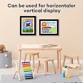 halpa Alennus $30:een-1kpl lasten taidekehys säilytystarvikkeet magneettinen etuaukko vaihdettava lasten taideteos kuvakehys juliste 3d piirustus maalauksia koulutehtäviä näyttö maalauksia järjestäjälaatikko