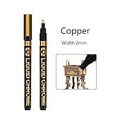 economico pittura, disegno e materiale artistico-1 pennarello argento/gole/rame/bronzo rosso cromato pennarello riflettente a specchio, 4 stili disponibili, perfetto per la decorazione pasquale, perfetto per la decorazione pasquale
