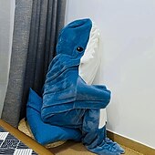 Недорогие Костюмы-комбинезоны-Акула Карнавальный костюм Косплэй Kостюмы Кигуруми Одеяло Взрослые Муж. Жен. Симпатичные Стиль Рождество Карнавал Вторник на масляной неделе Легкий карнавальный костюм