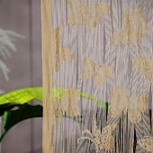 preiswerte Makrame- und Stringvorhänge-Schmetterlinge Fadenvorhang Türvorhang Quasten Perlen Curatin, Boho Makramee Schiebetürvorhang Hochzeit Wandteppich Dekoration, Raumteiler für Pergola Außenterrasse