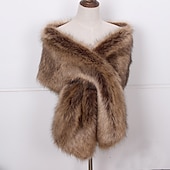 ieftine Șaluri și eșarfe-Elegant Urlați 20 de ani Anii 1920 Şal de blană artificială Gatsby Charleston Costume de fancy Pentru femei ziua îndragostiților Mascaradă Zilnic Petrecere Nuntă Adulți Șal Primăvară Toamna iarna