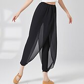 levne Taneční trénink-Sportovní oděvy Kalhoty Čistá Barva Barevně dělené Dámské Výkon Trénink Vysoký Polyester