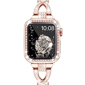 economico Cinturini per Apple Watch-Braccialetto di gioielli Compatibile con Cinturino dell'Apple Watch 38mm 40mm 41mm 42mm 44mm 45mm 49mm con caso Acciaio inossidabile Cinturino di ricambio per iwatch Series Ultra 8 7 SE 6 5 4 3 2 1