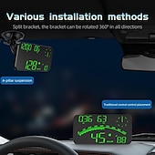 お買い得  車用バックカメラ-ユニバーサルデジタルGPSスピードメーター、5.5&quot; HUDヘッドアップディスプレイ付き、車両用、スピード（MPH/Km/h）、疲労運転リマインダー、超過速度警報、全車両用HDディスプレイ