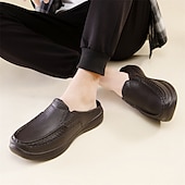 economico Sandali casual-Per uomo Pantofole e infradito Pantofole Taglie forti Pantofole da esterno Informale Stile da spiaggia Esterno Interni Giornaliero PU Traspirante Comodo Antiscivolo Mocassino Nero Marrone Estate