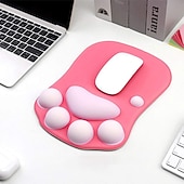 abordables Tapis de Souris-Tapis de souris 3d ergonomique avec repose-poignet patte de chat mignon repose-poignet en silicone doux et confortable tapis de souris tapis de poignet anti-dérapant pour ordinateur jeu d&#039;ordinateur
