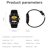 Χαμηλού Κόστους Smartwatch-Έξυπνο ρολόι imosi σακχάρου αίματος 1,91 ιντσών έξυπνο ρολόι γυμναστικής ρολόι τρεξίματος bluetooth βηματόμετρο υπενθύμισης κλήσεων παρακολούθηση δραστηριότητας συμβατό με android ios γυναίκες άντρες