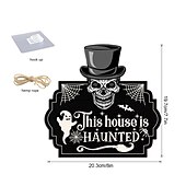 economico cartelli da parete in legno-1pc halloween segno da parete in legno teschio targa in legno appeso decorazione per porta d&#039;ingresso spaventoso portico decor appeso regalo per agriturismo home bar outdoor indoor room decor home decor