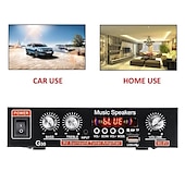お買い得  車用Bluetoothキット/ハンズフリー-ビッグプロモーション 800 ワットカーホーム 220v/110v 12v bluetooth 4.0 高性能 2 チャンネル tf/u ディスク/リモコン/パワーアンプ fm ラジオオートパワーアンプ