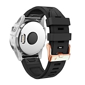 Недорогие Ремешки для часов Garmin-Ремешок для часов для Garmin Fenix 7S Pro 6S 5S Plus Epix Pro 42mm Approach S70 42mm Instinct 2S Descent Mk2S D2 Delta S 20mm силиконовый Замена Ремень 20mm Регулируется Пряжка из нержавеющей стали
