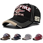 preiswerte Herrenhüte-Unisex Cap Basecap Sonnenhut Schwarz Rote Baumwolle Gewaschen Reise Strand Design Outdoor Urlaub Buchstabe Einstellbar Sonnenschutz Modisch