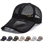 economico Cappellino da baseball da uomo-Unisex Cappellino da baseball Cappello da sole Nero Bianco Rete Viaggi Stile da spiaggia Esterno Da mare Liscio Regolabile Crema solare Di tendenza