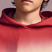 cheap Boy&#039;s 3D Vision &amp; Geometry-Boys 3D Graphic Gradient Hoodie Long Sleeve 3D Print Summer Spring Fall Fashion Streetwear Cool Kids 3-12 Years Outdoor Casual Daily Regular Fit