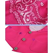 cheap Couple &amp; Group Costumes-Hot Pink Cowgirl Set Doll Movie Cosplay Costume Masquerade Girls&#039; Movie Cosplay Retro Vintage Vest Pants Scarf Masquerade Halloween
