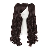 cheap Party Wigs-Wavy Blonde Ponytail Wig for Jean Cosplay Game Princess Golden Anime Hair Wigs with Pigtails Bangs Halloween Wigs