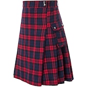 olcso Alsók-Punk és gótika Középkori Szoknya Kilts skót Férfi Kelta Alkalmi / Napi Felnőttek Szoknya