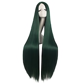 levne Párty paruky-40/100cm měkká rovná dlouhá cosplay paruka Halloween cosplay párty paruky