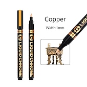 economico pittura, disegno e materiale artistico-1 pennarello argento/gole/rame/bronzo rosso cromato pennarello riflettente a specchio, 4 stili disponibili, perfetto per la decorazione pasquale, perfetto per la decorazione pasquale