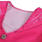 cheap Couple &amp; Group Costumes-Hot Pink Cowgirl Set Doll Movie Cosplay Costume Masquerade Girls&#039; Movie Cosplay Retro Vintage Vest Pants Scarf Masquerade Halloween