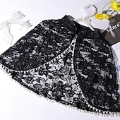 abordables Velos de Boda-chales abrigo de mujer estilo flor elegante sin mangas encaje otoño boda envuelve con flor para boda primavera/otoño&amp;amp; verano