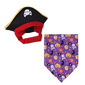 economico Costumi-Cane Gatto Bandane e Cappelli Cappello a bandana di compleanno per cani Cosplay Costume di Halloween Cosplay Divertente Inverno Morbido Lavabile Confortevole Halloween All&#039;aperto Halloween Casual