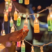 cheap Battery String Lights-Wine Bottle String Lights Oktoberfest Battery Operated10/20/40LED String Lights Summer Life String Lights Decor For Home Bedroom Yard Patio Wedding Birthday Party Summer Decor