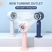 cheap Fans-Foldable Misting Mini Fan – Handheld USB Rechargeable Spray Fan, Pocket-Sized Cooling for Travel and Camping
