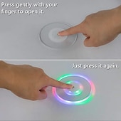 cheap Decorative Lights-LED Cocktail Coaster Round Ultra-Thin LED Drink Coaster Luminous Coaster Non-Slip &amp; Waterproof Transparent Beer Beverage Coasters for Club Party Wedding Christmas 1pc