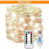economico Striscie luci USB-elegante festa di nozze ricevimento 100led scintillante stella filo di rame luci fata stringa – 33 piedi alimentato tramite usb con telecomando, 8 modalità per la decorazione del giardino di casa