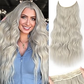 baratos Clip nas extensões-Extensões Sintéticas Clipes Cabelo Sintético Longo Alongamento Com Presilha 1pç Macio Resistente ao Calor Fofo Mulheres