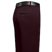 preiswerte Schlank-Herren Anzughosen Hose Hosen Hose Freizeithose Anzughose Tasche Einfarbig tragbar Draussen In voller Länge Hochzeit Heim Arbeit Modisch Strassenmode weiß grau Schwarz elastisch