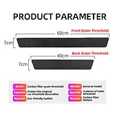 cheap Car Body Decoration &amp; Protection-4PCs Car Door Stickers Universal Sill Scuff Anti Scratch Carbon Fiber Auto Door Sticker Car Accessories Styling