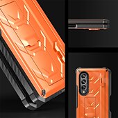 cheap Samsung Cases-Phone Case For Samsung Galaxy Z Fold 5 Z Fold 4 Z Fold 3 Bumper Frame Pencil Holder Magnetic Flip Solid Colored Silica Gel