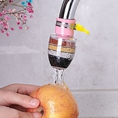 preiswerte Duscharmaturen-Sechsschichtiger einstellbarer Wasserhahnfilter, Wasserreiniger, Haushalt, Badezimmer, Küche, Wasserhahn, Wasserfilter, spritzwassergeschützt, Wasserhahn, Dusche