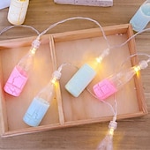 cheap Battery String Lights-Wine Bottle String Lights Oktoberfest Battery Operated10/20/40LED String Lights Summer Life String Lights Decor For Home Bedroom Yard Patio Wedding Birthday Party Summer Decor