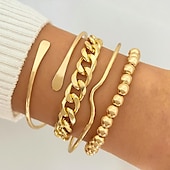 economico Braccialetti-Per donna Bracciale Classico Prezioso Di tendenza Personalizzato Cromo Gioielli braccialetto Oro Per Matrimonio Feste