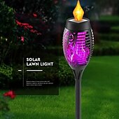 billige Halloween utendørs-solenergi utendørs flimrende flamme lys, halloween jul solar fakkel sti lys vanntett lampe landskap dekorasjon belysning dekorere for utendørs hage sti camping griller