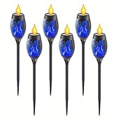 billige Halloween utendørs-solenergi utendørs flimrende flamme lys, halloween jul solar fakkel sti lys vanntett lampe landskap dekorasjon belysning dekorere for utendørs hage sti camping griller