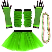 levne oblečení-20. léta 20. století Velký Gatsby 80. léta Úbory Velký Gatsby Den králů předvečer Všech svatých Karneval Plesová maškaráda Párty Pride Parade Měsíc hrdosti Dospělí Sukně Rukavice Náhrdelníky Celý rok