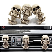 お買い得  車用アクセサリー＆オーナメント-車の芳香剤ベントクリップ 車のインテリアアクセサリー メンズ レディース かわいいスカル オートエアコンベントクリップ 装飾 車 オフィス リビングルーム ホーム ハロウィン クリスマス ギフト - 3個/セット