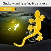 preiswerte Autoaufkleber-2 Stück Auto reflektierende Aufkleber Sicherheitswarnmarkierung Autos Auto Außenzubehör Nachtfahrwarnung Gecko Streifen Lichtreflektor