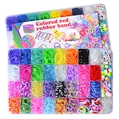 economico Regali-36 Griglie Telaio Gomma Band Rainbow Weaver Gomma Band Giocattolo Educativo per Bambini Bracciale a Maglia Regalo di Natale