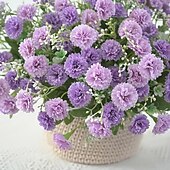 abordables Plantas y Flores Artificiales-1pc 20 cabezas flores artificiales hortensias falsas para muebles para el hogar