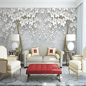 cheap Wallpaper-Cool Wallpapers Wall Mural Flower Wallpaper Wall Sticker Covering Print Adhesive Required Forest 3D Effect Floral Flower Canvas Home Décor