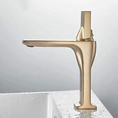 abordables Robinets de lavabo-robinet de lavabo de salle de bain - robinets de bain monotrou classiques électroplaqués
