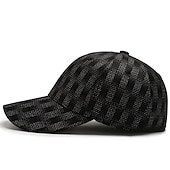 economico Cappellino da baseball da uomo-Per uomo Cappellino da baseball Cappello da sole Nero Blu 100% cotone Viaggi Stile da spiaggia Esterno Da mare Liscio Crema solare Di tendenza Elastico
