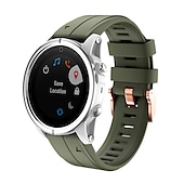 Недорогие Ремешки для часов Garmin-Ремешок для часов для Garmin Fenix 7S Pro 6S 5S Plus Epix Pro 42mm Approach S70 42mm Instinct 2S Descent Mk2S D2 Delta S 20mm силиконовый Замена Ремень 20mm Регулируется Пряжка из нержавеющей стали