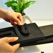 levne Nástěnné hodiny-bezrámové kutilské nástěnné hodiny, 3d nástěnné hodiny velké tiché samolepky na zeď do obývacího pokoje, ložnice, bytové dekorace (černé) 120x120cm