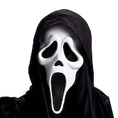olcso Klasszikus horror-Sikoly Halál Szellem arc Szerepjáték Jelmezek Maszk Gyermek Felnőttek Férfi Női Fiú Borzalom Ijesztő jelmez Parti Színpad Mindszentek napja Farsang Mardi Gras Könnyű farsangi jelmez